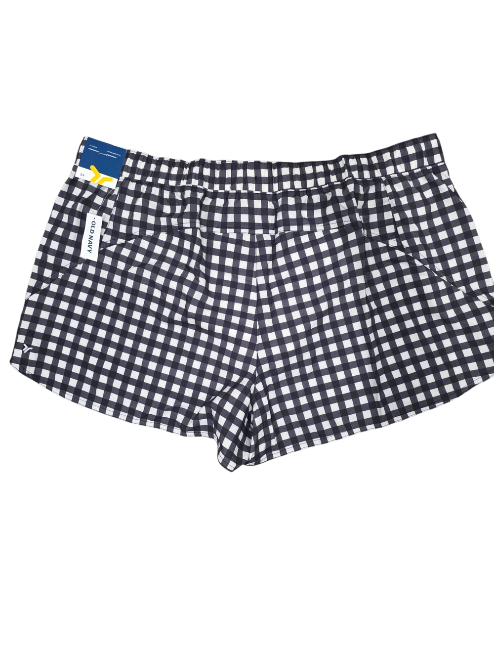 Old Navy Plus Size Black and White Gingham Athletic Lounge Shorts - Picture 3 of 3